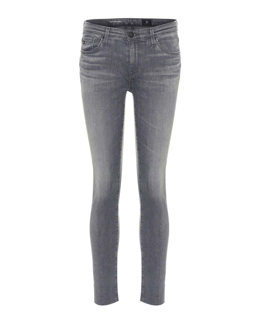 AG Jeans Denim The Prima Ankle Skinny Jeans in Grey (Gray) - Lyst