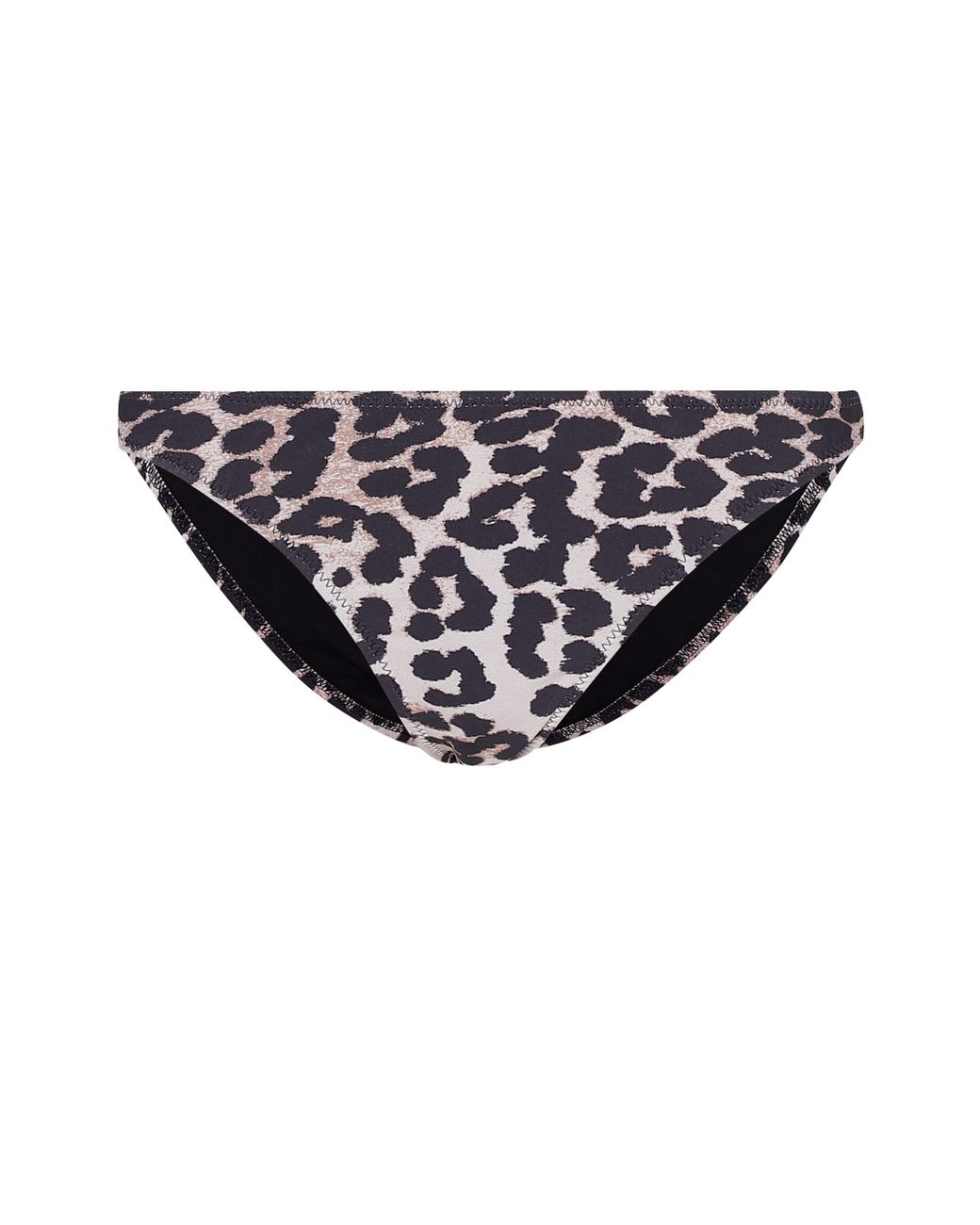 Ganni Leopard Print Bikini Bottoms In Brown Lyst