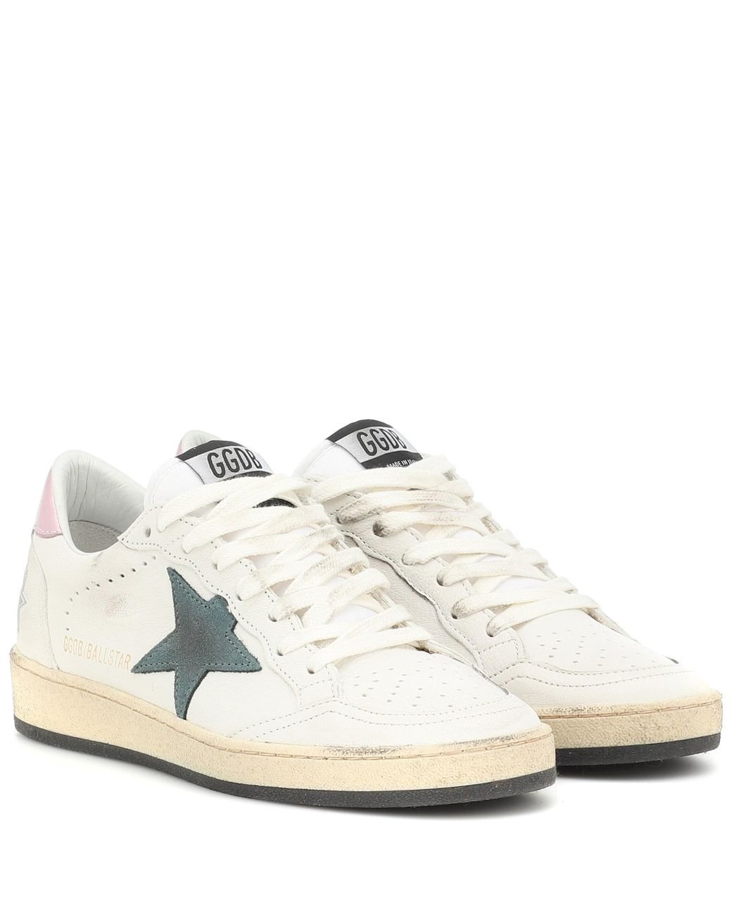 Golden Goose Deluxe Brand Ball Star Leather Sneakers in White - Lyst