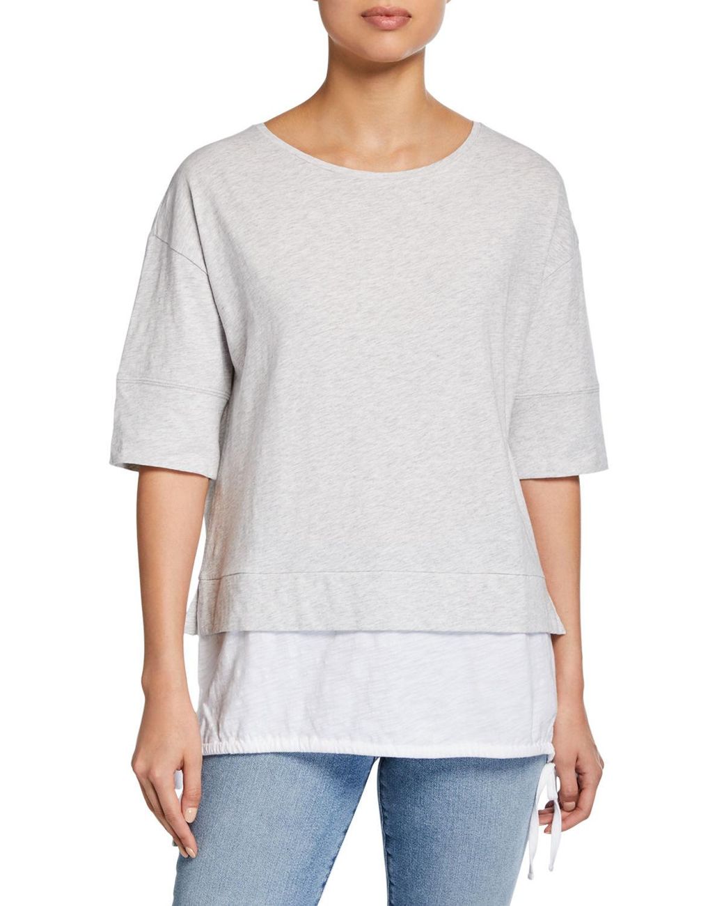 Lyst - Lisa Todd Plus Size Forever Young Slub Cotton Layer Tee W/ Side ...