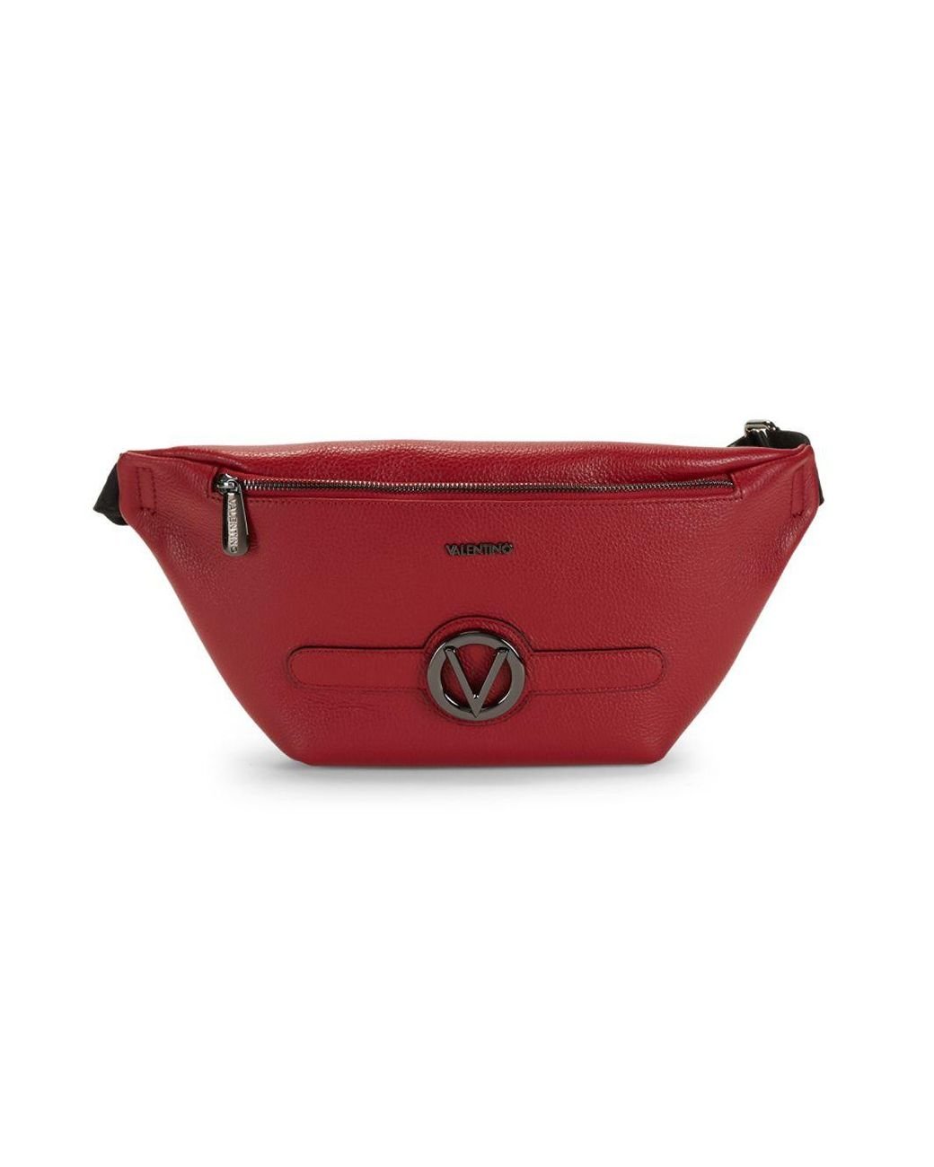 Valentino By Mario Valentino Mickey Leather Belt Bag in Red Lyst