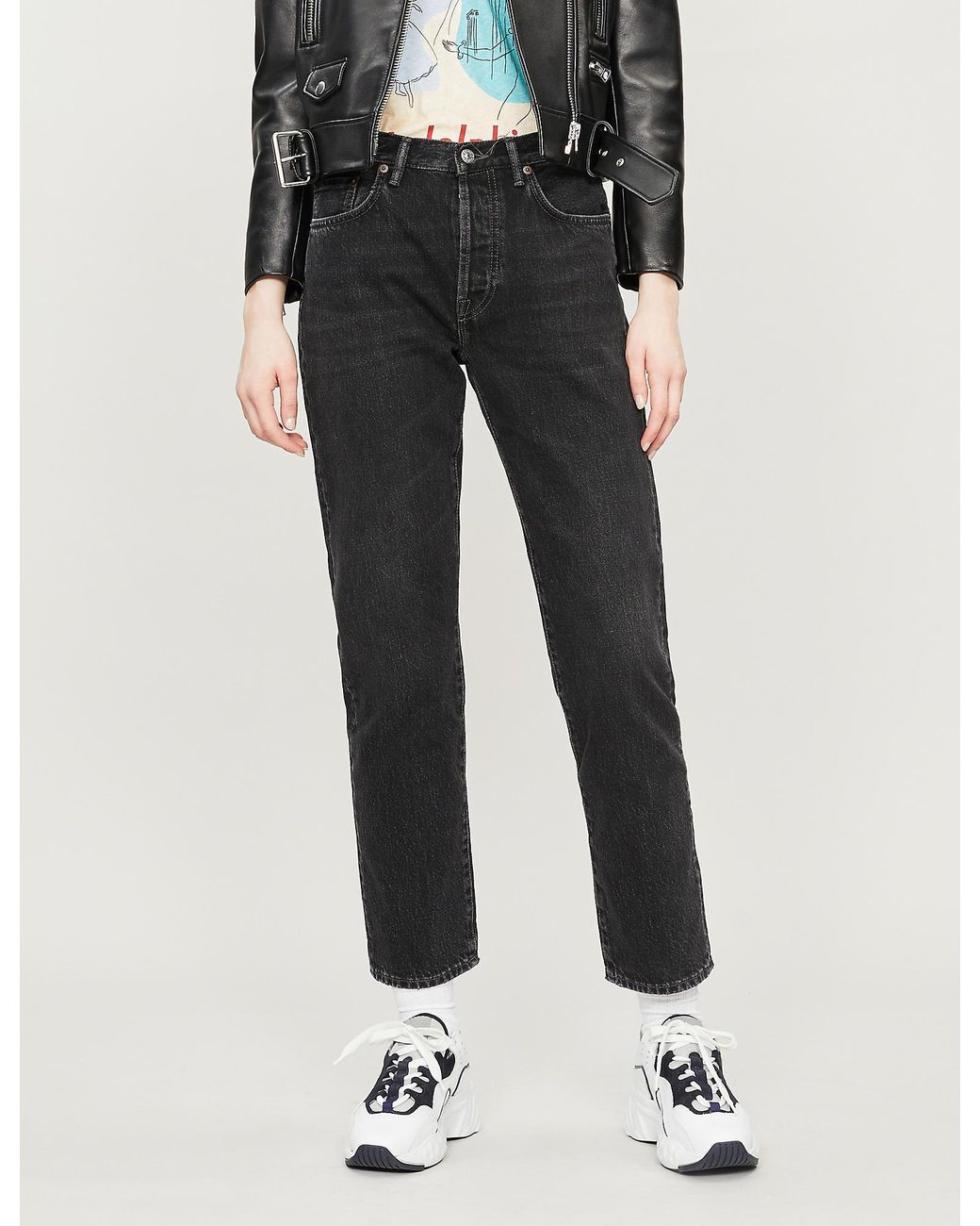 acne black jeans