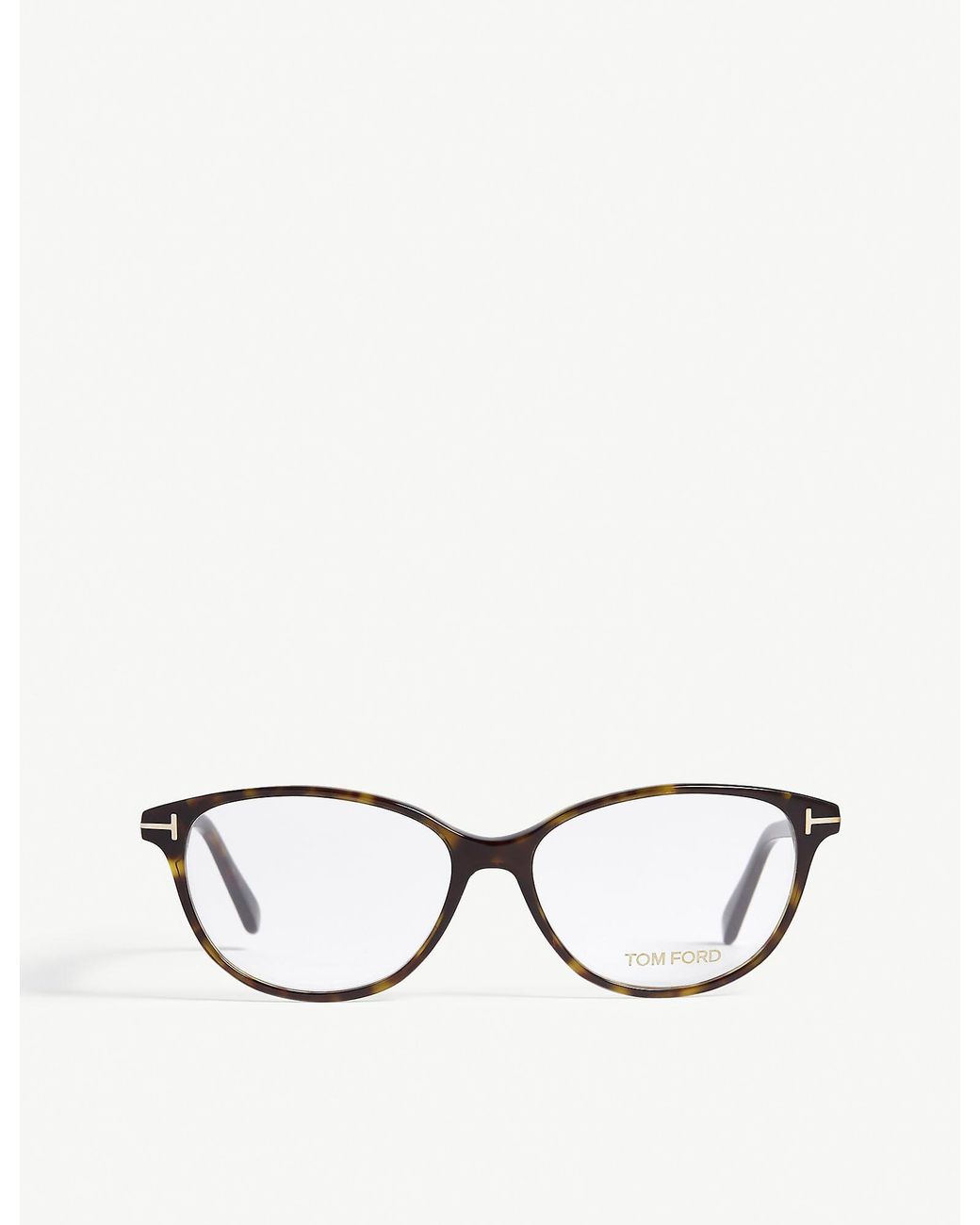 Tom Ford Tortoiseshell Tf5421 Cat Eye Optical Glasses In Black Lyst