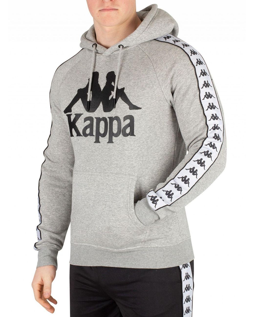 Lyst - Kappa Men's Banda Hurtado Pullover Hoodie, Grey Men's Sweatshirt ...