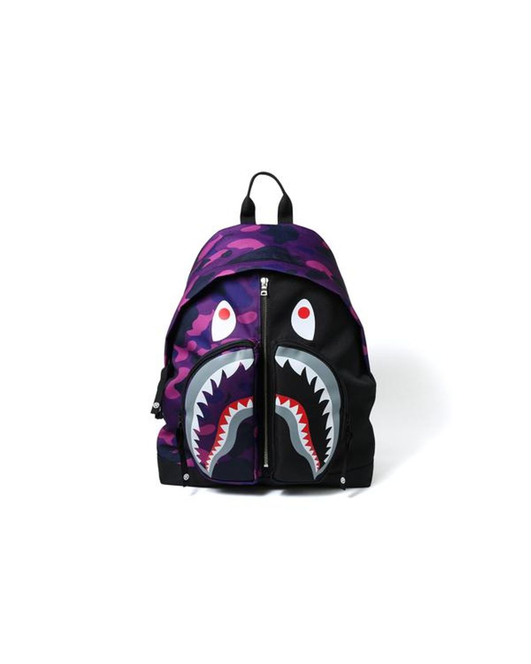 purple bape backpack