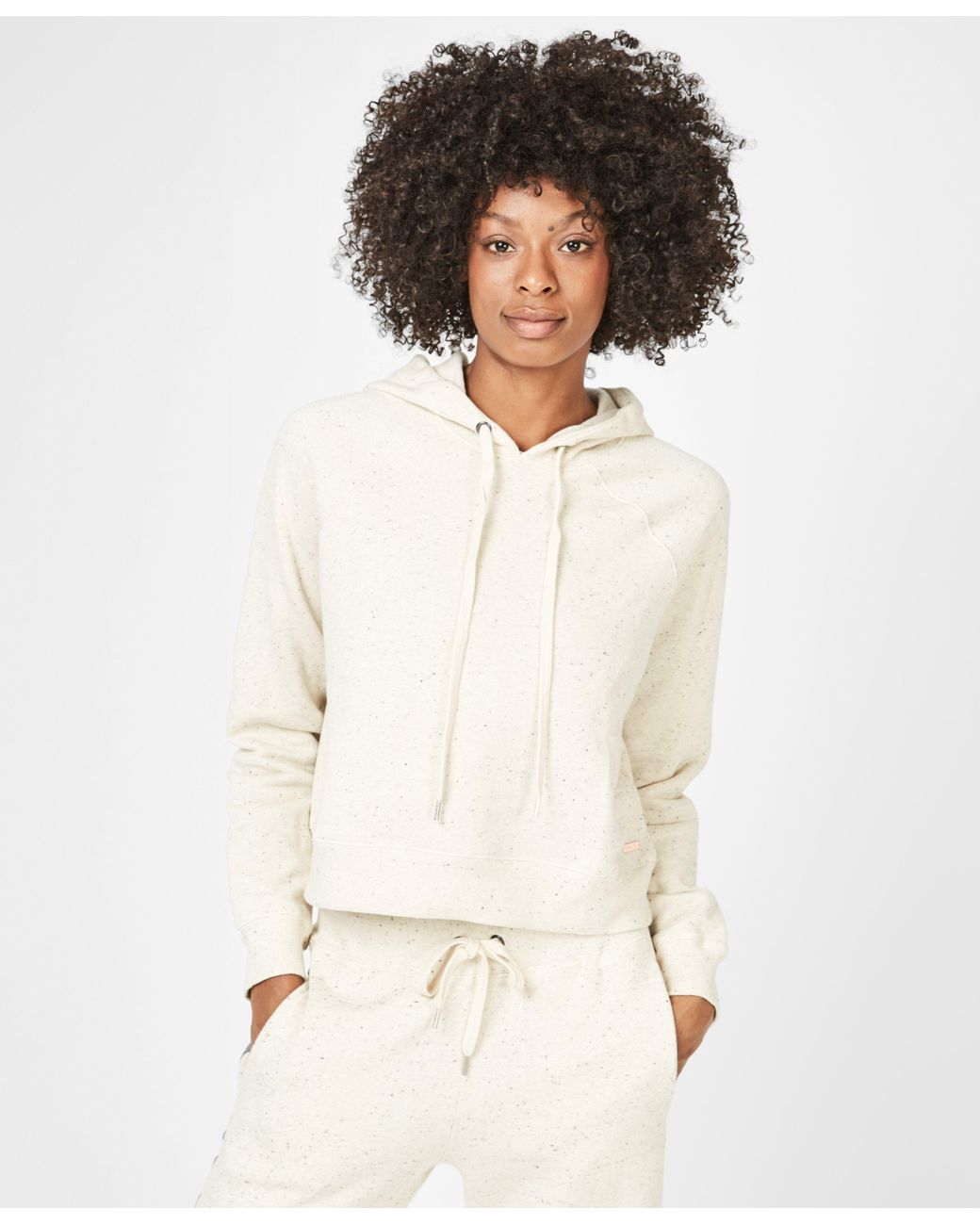 Sweaty Betty Liberate Cropped Hoodie in White - Lyst