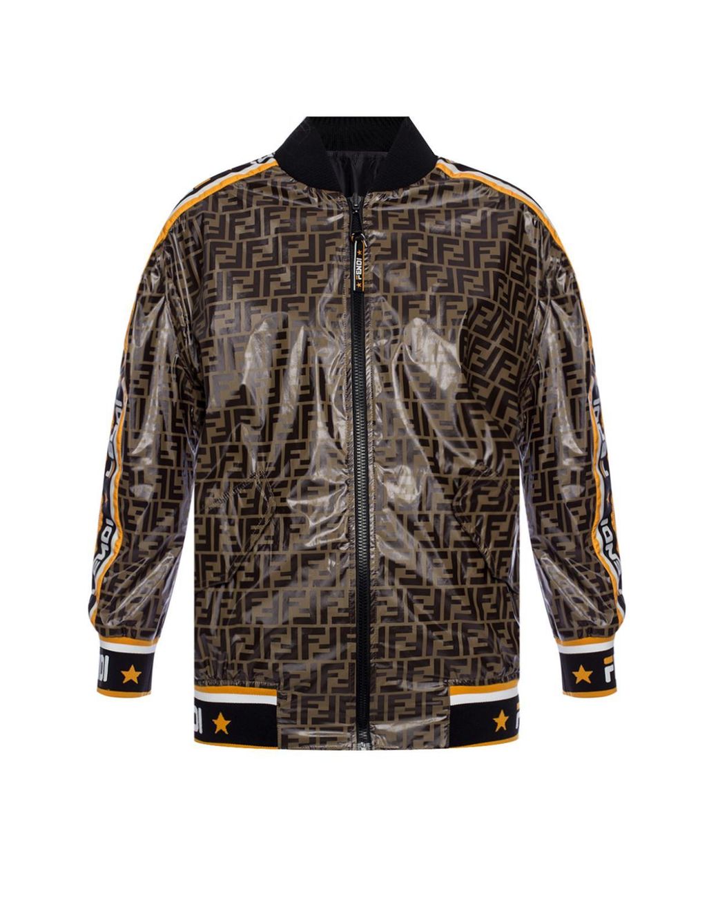 Fendi Reversible Bomber Jacket in Brown - Lyst