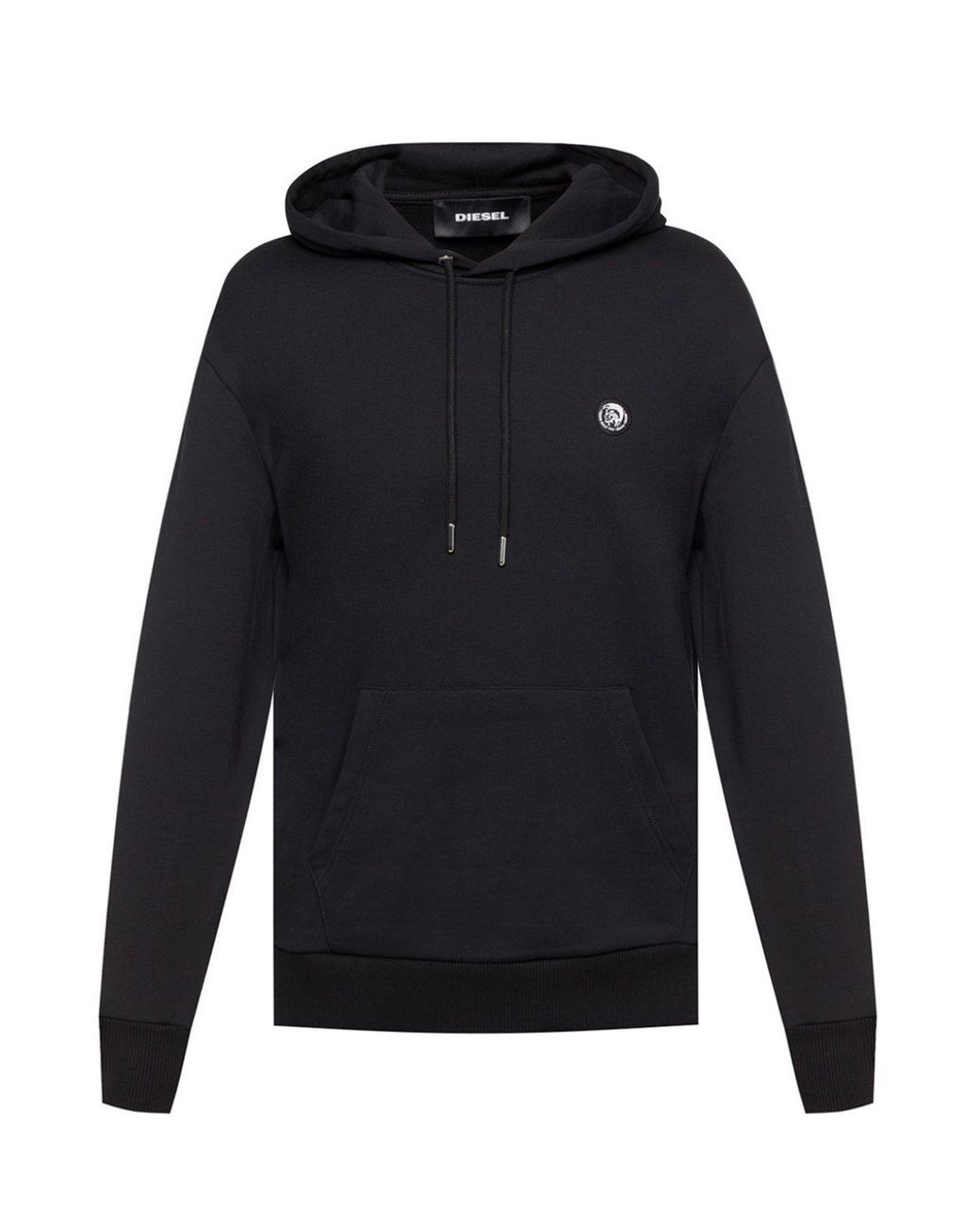 DIESEL Branded Hoodie in Black for Men - Lyst