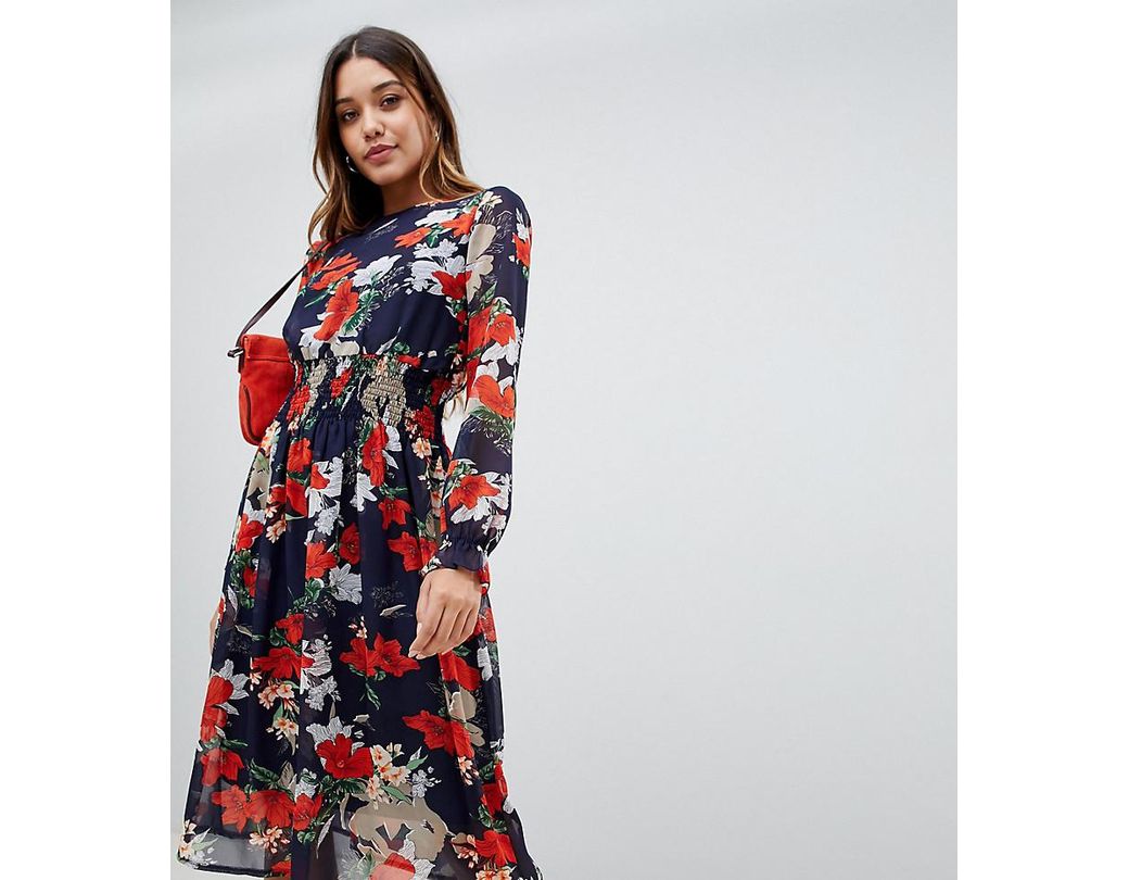 boohoo floral pleated skater dress