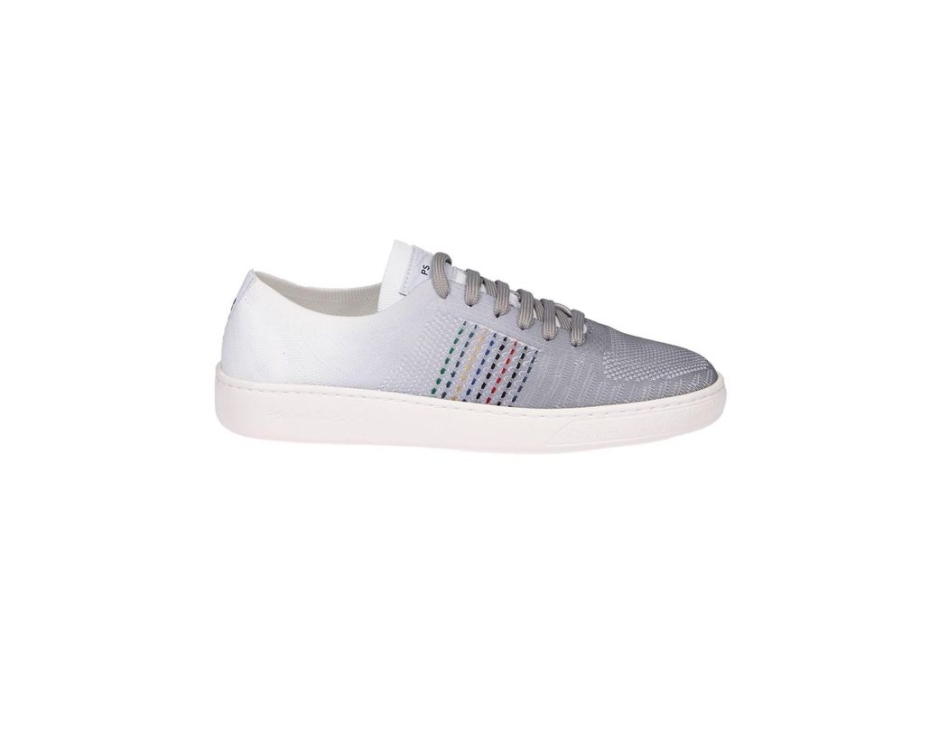 Lyst Paul Smith Men's M2sdli05anyl70 Grey Leather Sneakers Paul Smith Ivo Rot Sneaker Herren