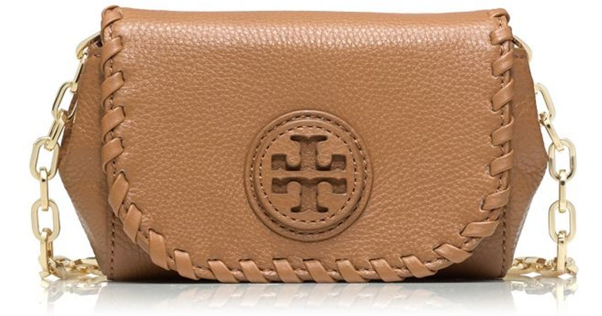 Lyst Tory Burch Marion Cross Body In Brown