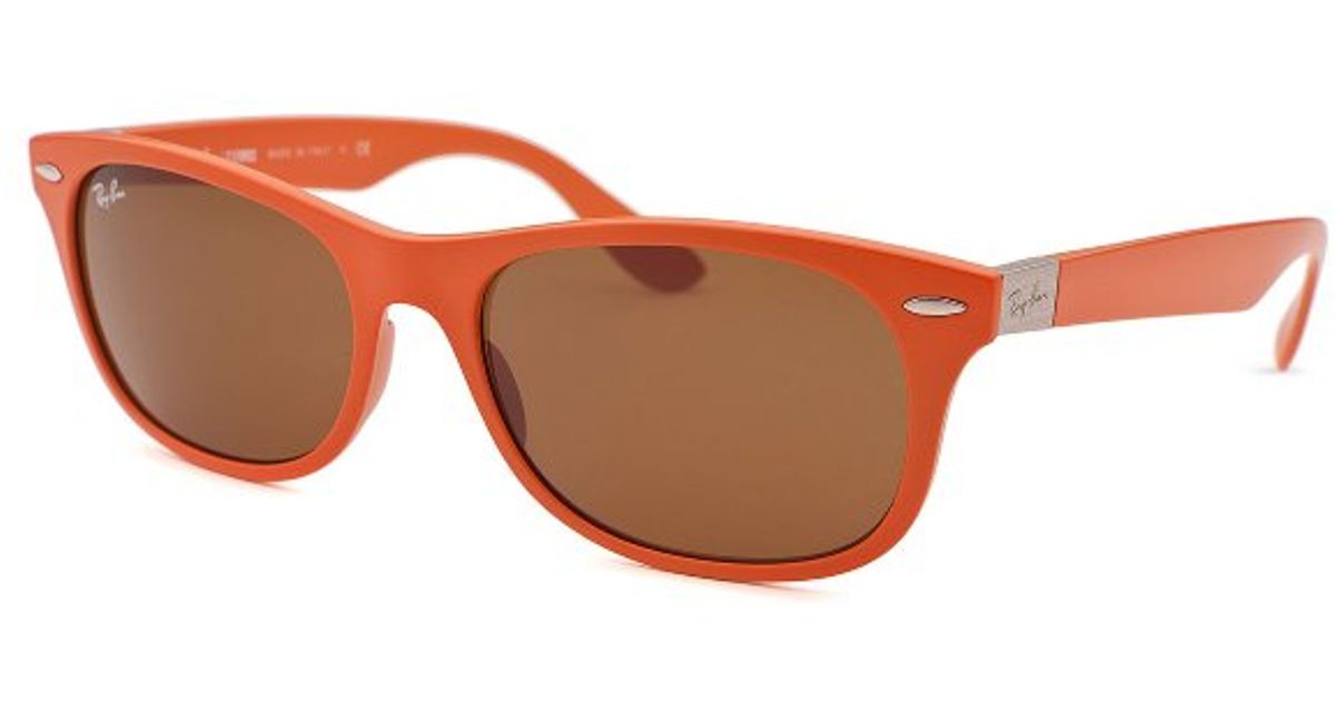 Ray-ban New Wayfarer Orange Sunglasses in Orange | Lyst