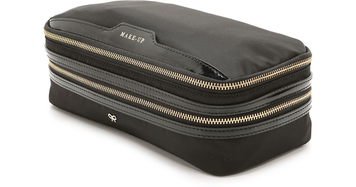 Lyst Anya Hindmarch Makeup Pouch Black In