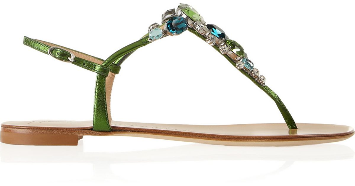 giuseppe zanotti green heels