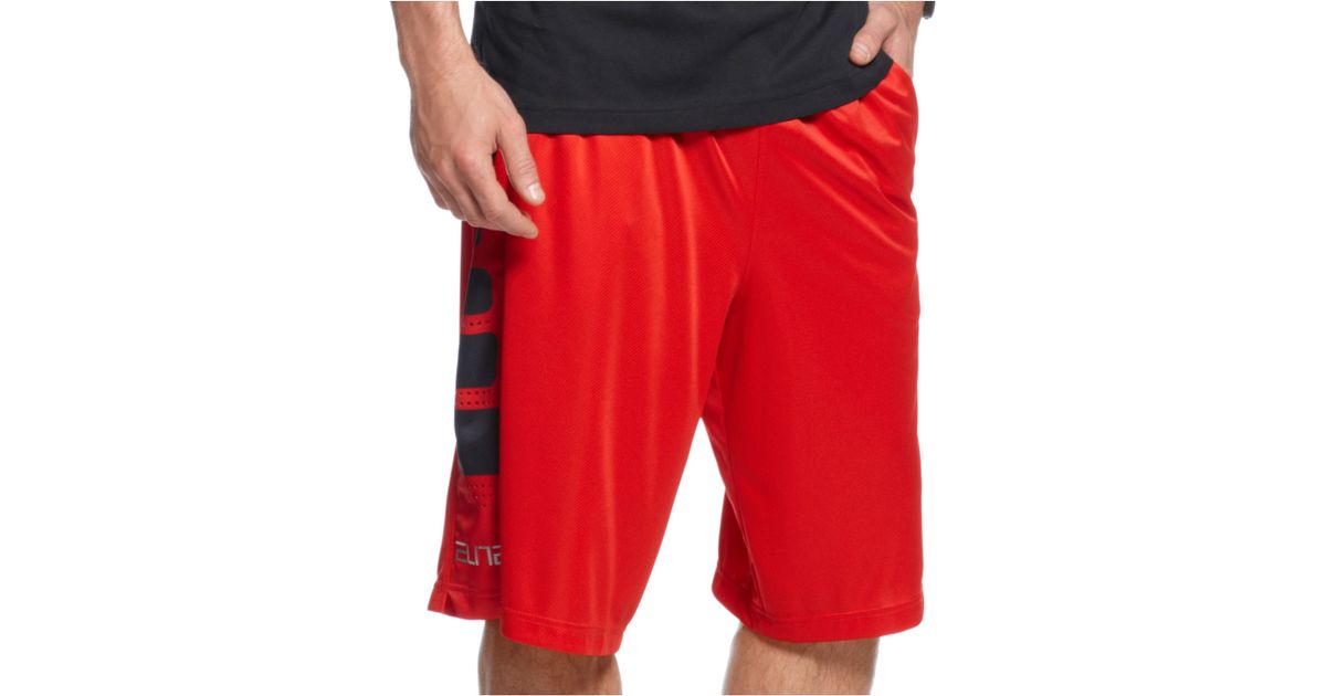 red and black nike basketball shorts