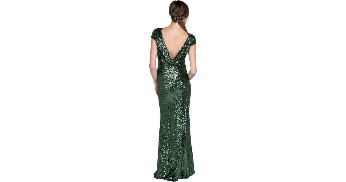 badgley mischka emerald gown