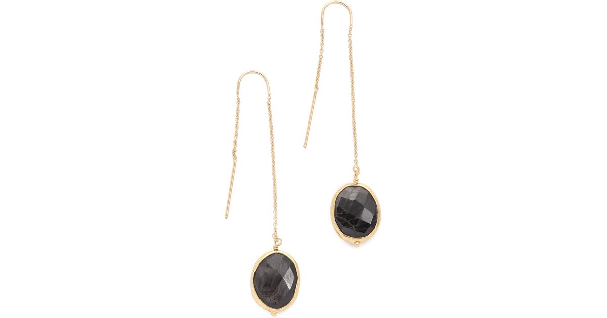 Lyst Heather Hawkins Threader Earrings In Metallic