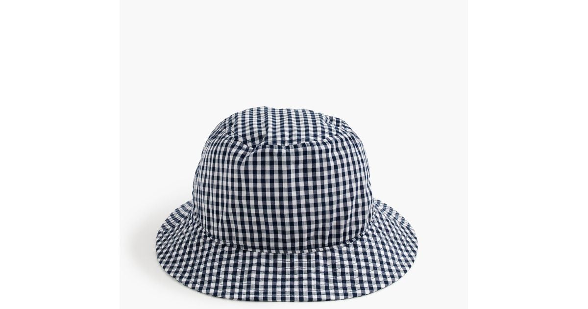 Lyst - J.Crew Bucket Hat In Gingham in Blue