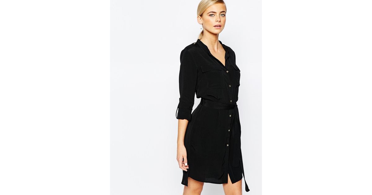  Oasis  Belted Shirt  Dress  Black in Black Lyst