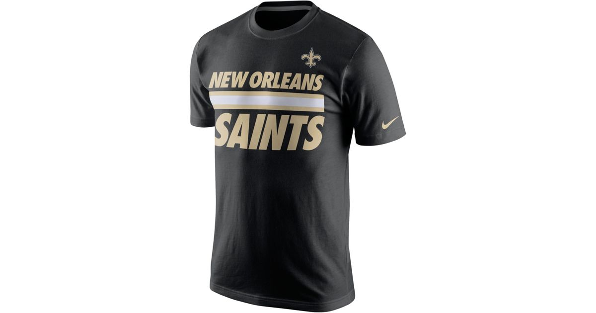 nike saints orleans new shoes Team Men's for Men in Orleans New T Stripe shirt Saints Black Nike