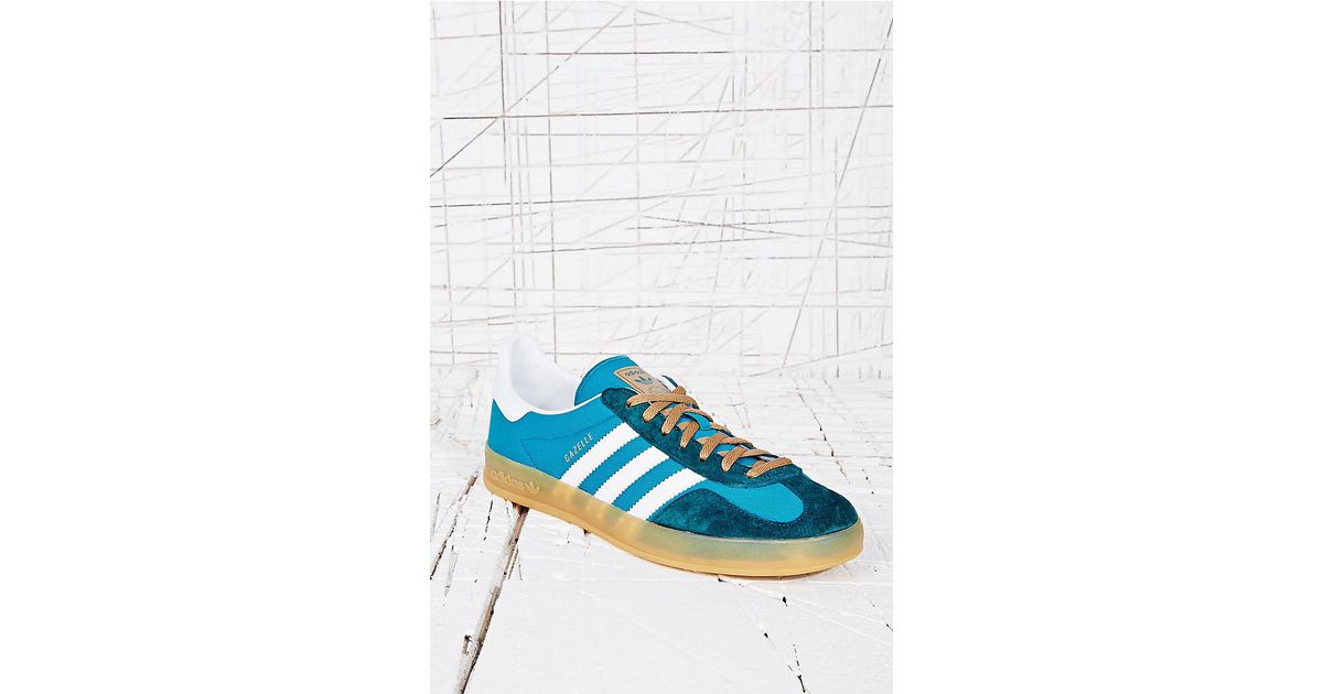adidas gazelle indoor trainers in turquoise adidas gazelle indoor trainers in turquoise