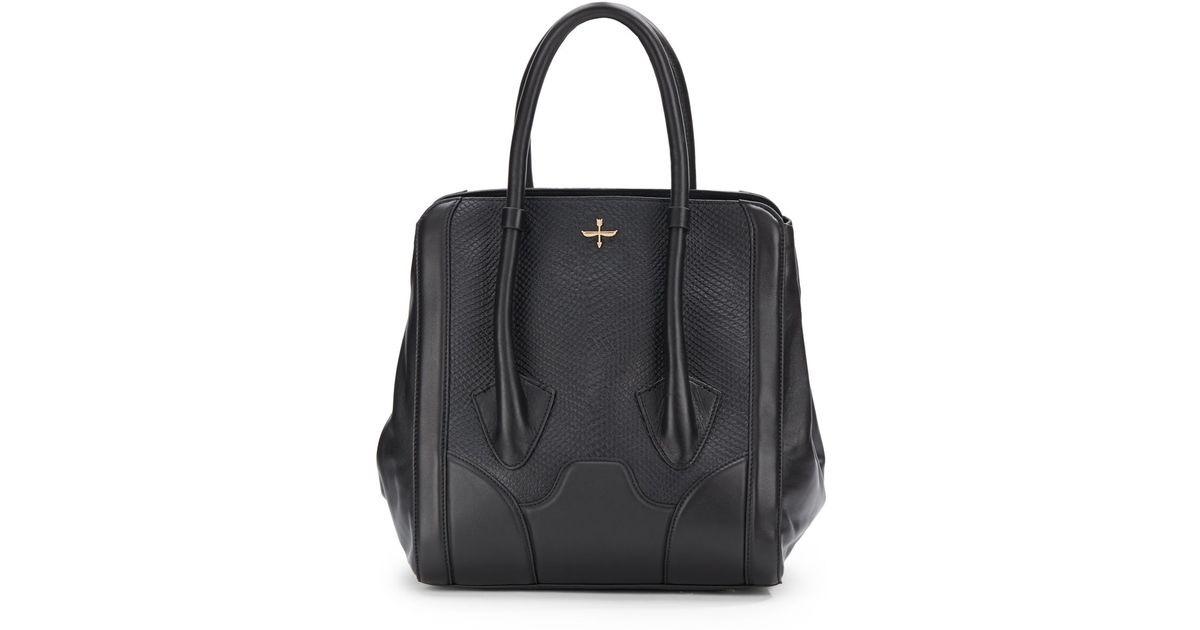 Lyst Pour La Victoire Butler Embossed Leather Tote Bag In Black