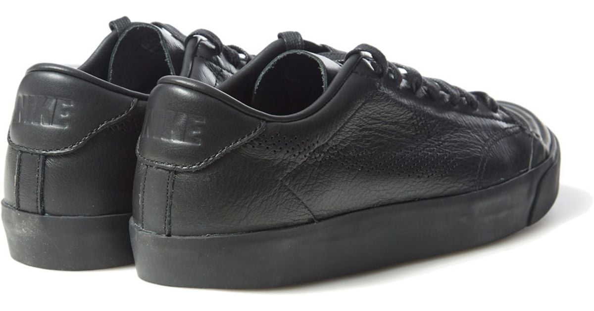 Lyst - Nike Black Leather All Court 2 Low Top Trainers in Black