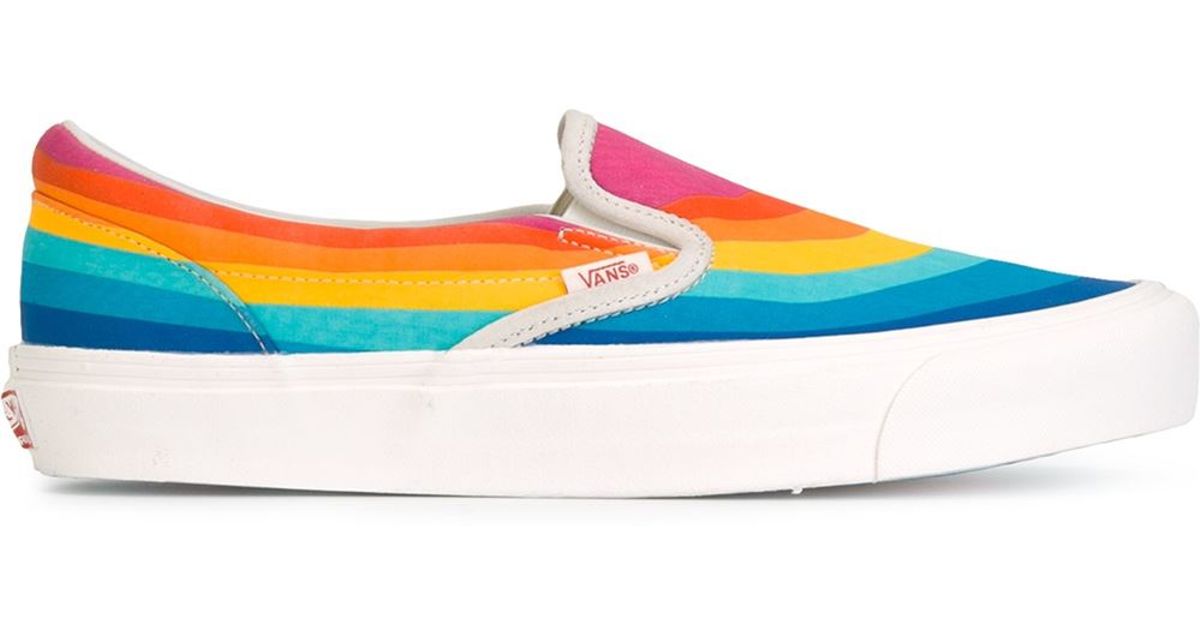 vans slip ons rainbow