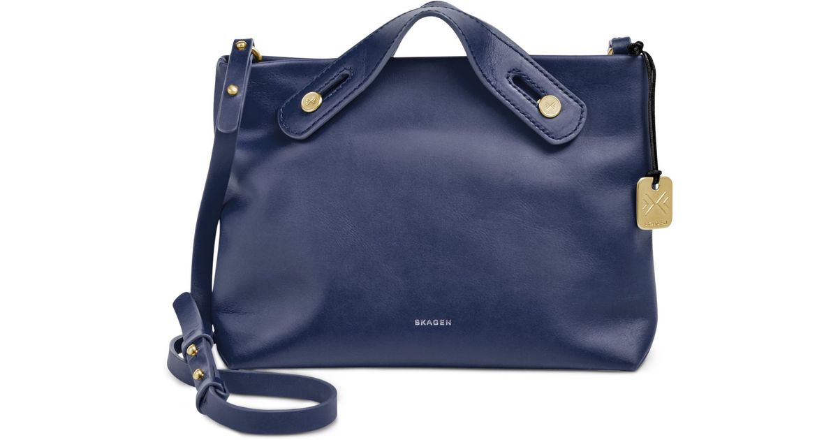 Lyst Skagen Denmark Mini Mikkeline Satchel In Blue
