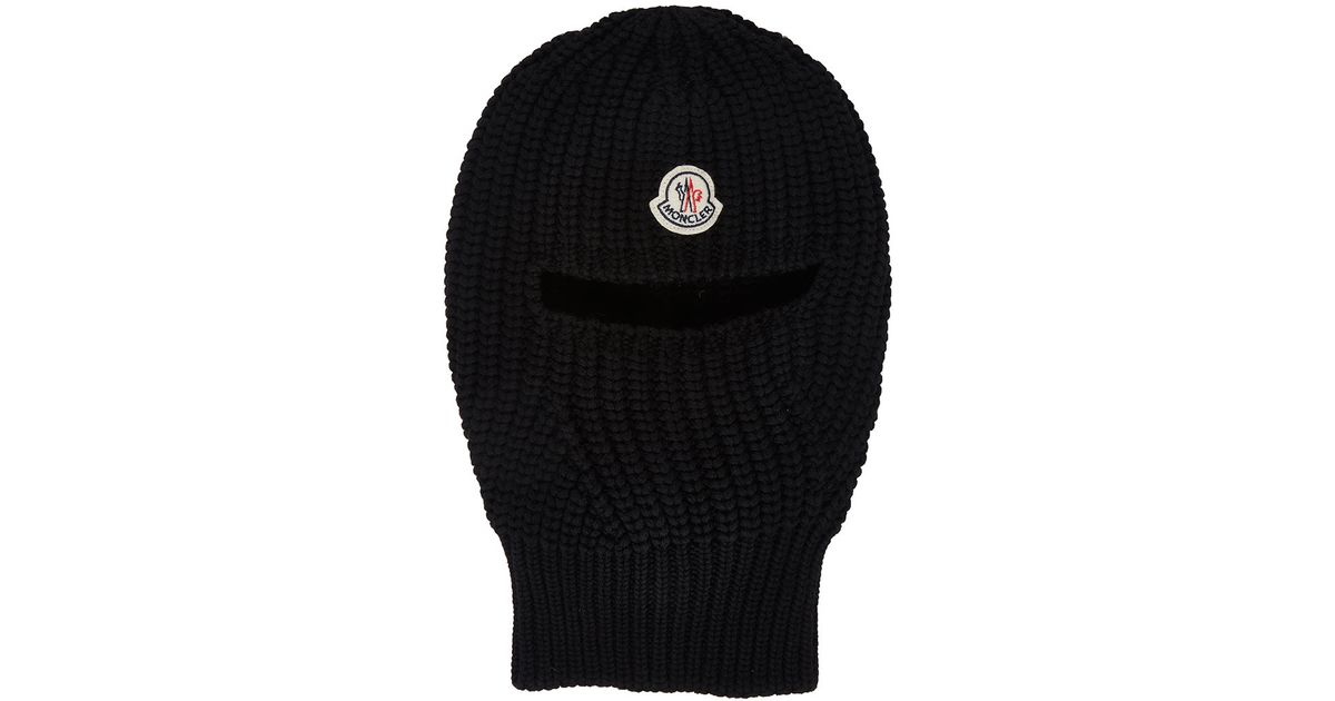 moncler black wool balaclava moncler black wool balaclava
