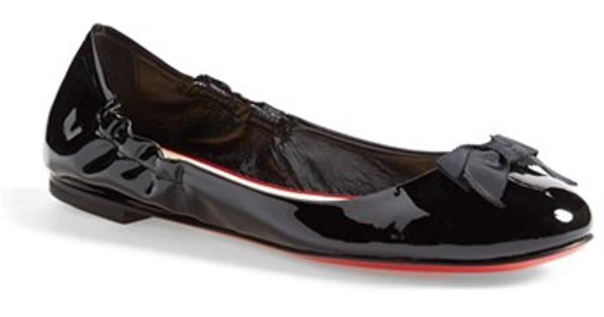 knock off christian louboutin pumps - Christian louboutin Gloriana Calfskin Ballet Flats in Black (BLACK ...