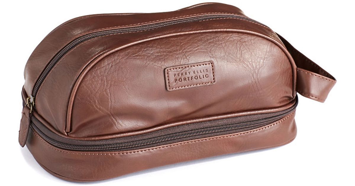 Lyst Perry Ellis Travel Kit Portfoilio In Brown For Men