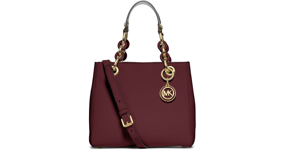 Lyst Michael Kors Cynthia Small North South Satchel Bag In Lyst Michael Kors Cynthia Small North South Satchel Bag In Purple