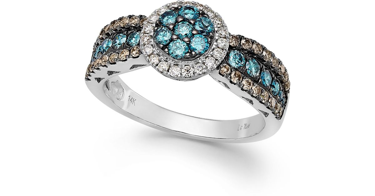 Download Le vian Chocolate, Blue And White Diamond Ring In 14k ...