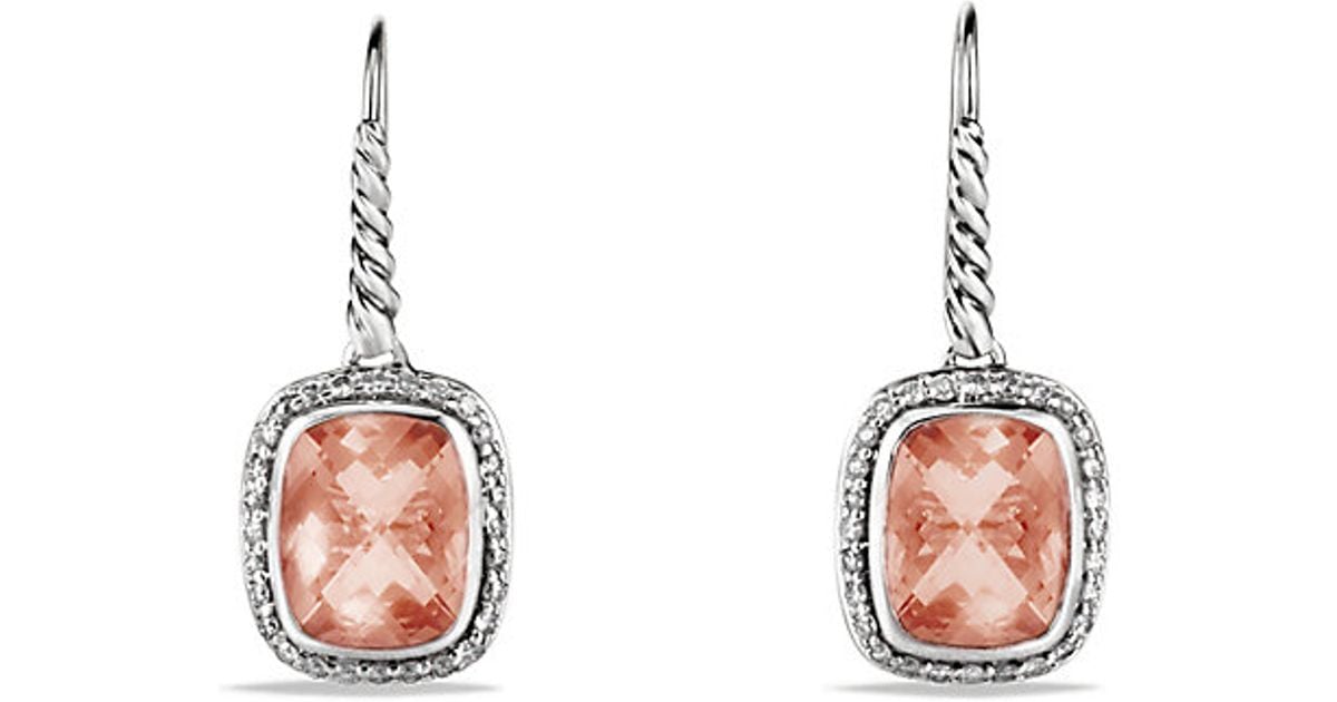Lyst David Yurman Lesse Drop Earrings With Morganite And Lyst David Yurman Lesse Drop Earrings With Morganite And Diamonds In Metallic
