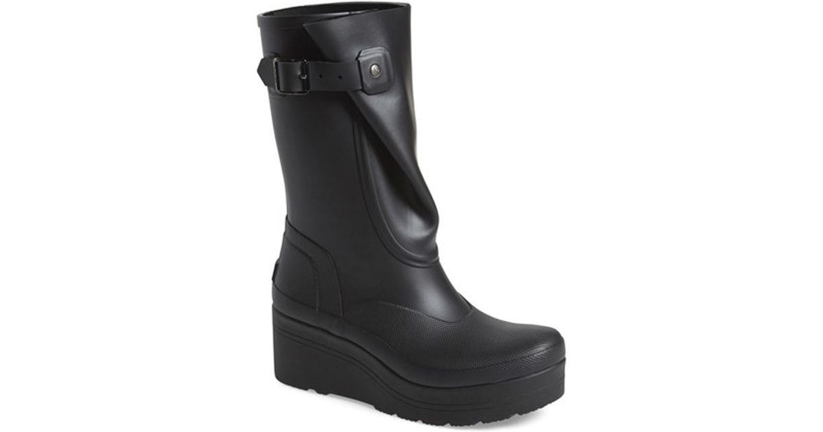 hunter wedge booties