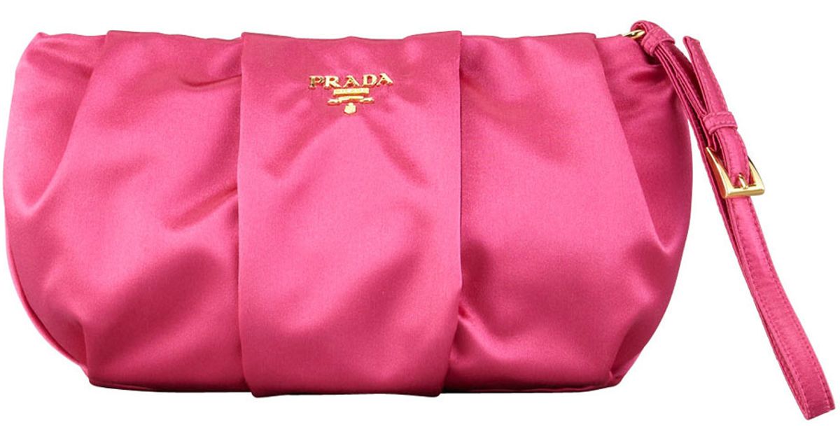 knockoff handbags wholesale suppliers - Prada Satin Wristlet Bag in Pink (fuxia) | Lyst