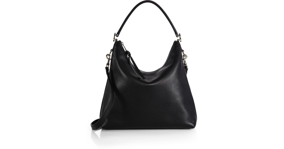 Gucci Miss Gg Leather Hobo Bag In Black Lyst