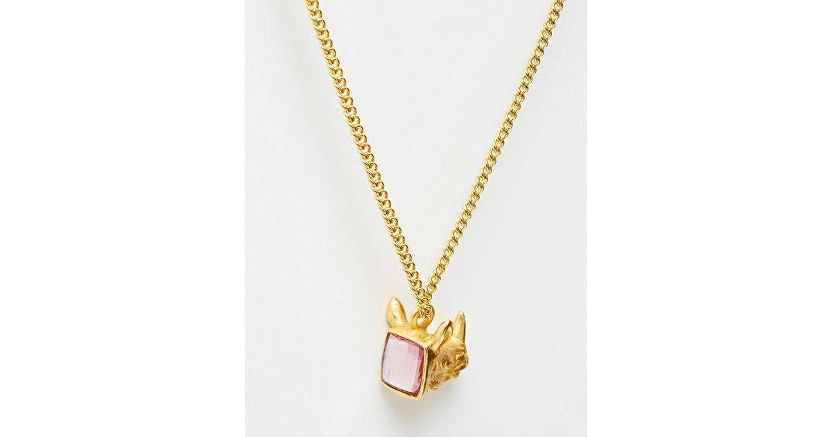 Bill Skinner Rhino Head Necklace In Metallic Lyst