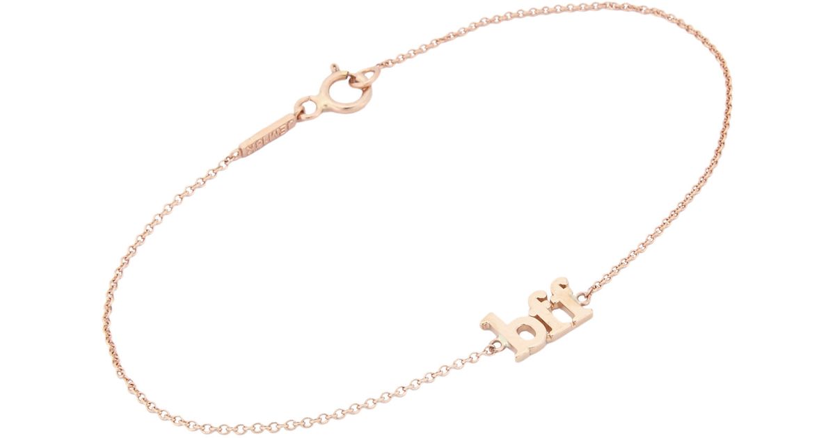 Lyst Jennifer Meyer Bff Charm Bracelet In Pink