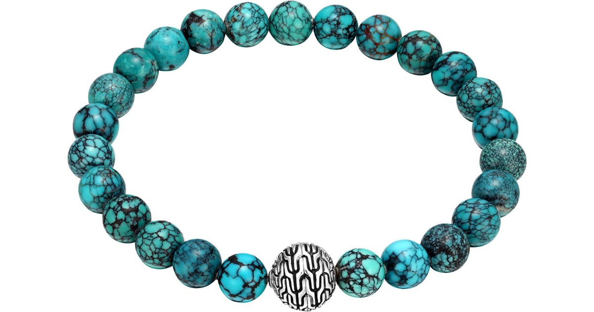 Lyst - John Hardy Large Turquoise Beaded Bracelet With Magnetic Clasp