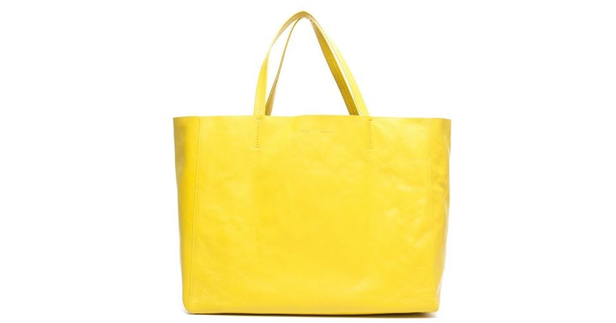 celine handbag buy online - Cline Pre-Owned Yellow Horizontal Cabas Tote Bag in Yellow | Lyst