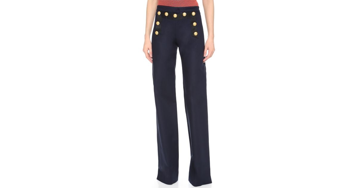 veronica beard adley pants navy