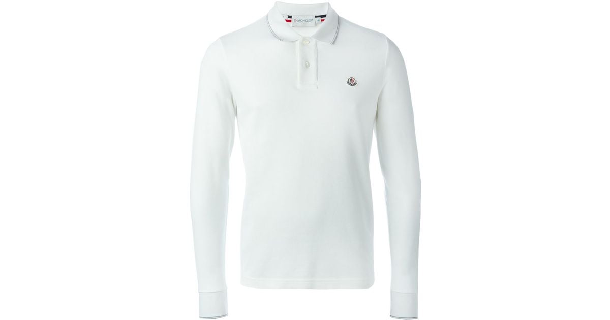 mens moncler long sleeve polo shirt