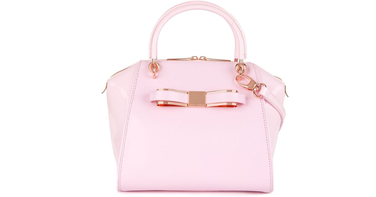 Ted Baker Leather Tote Bag In Pink Lyst