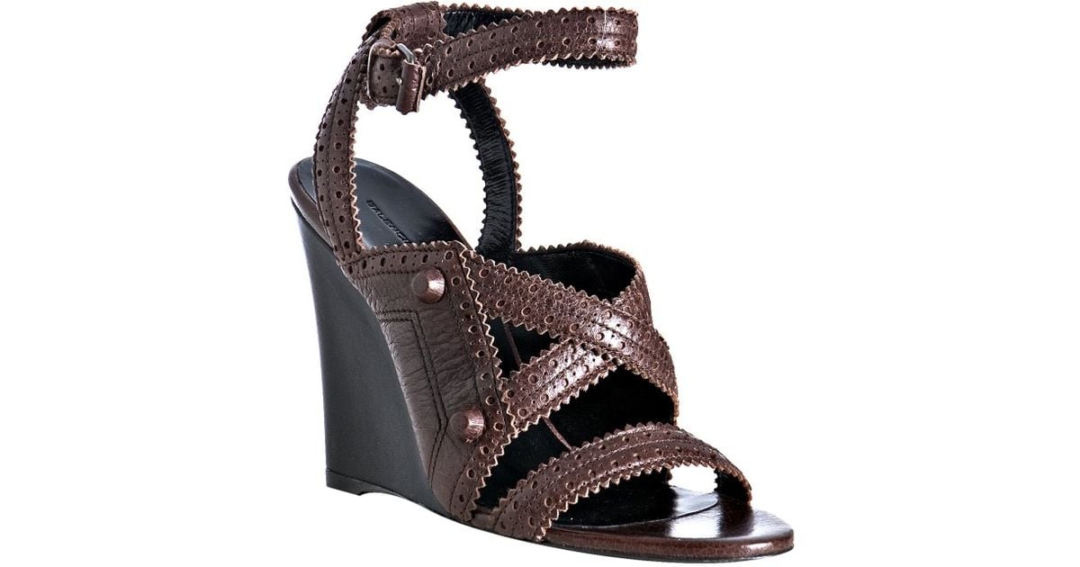 balenciaga sandals mens brown
