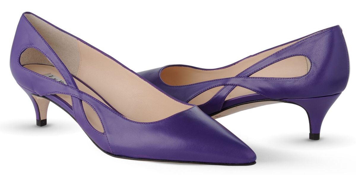 L K Bennett Azalea Kitten Heel Court Shoes In Purple Lyst
