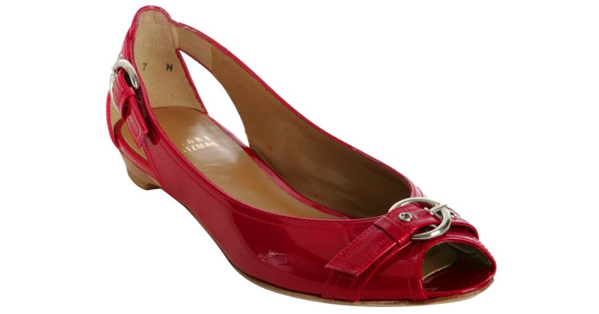 red patent flats ladies