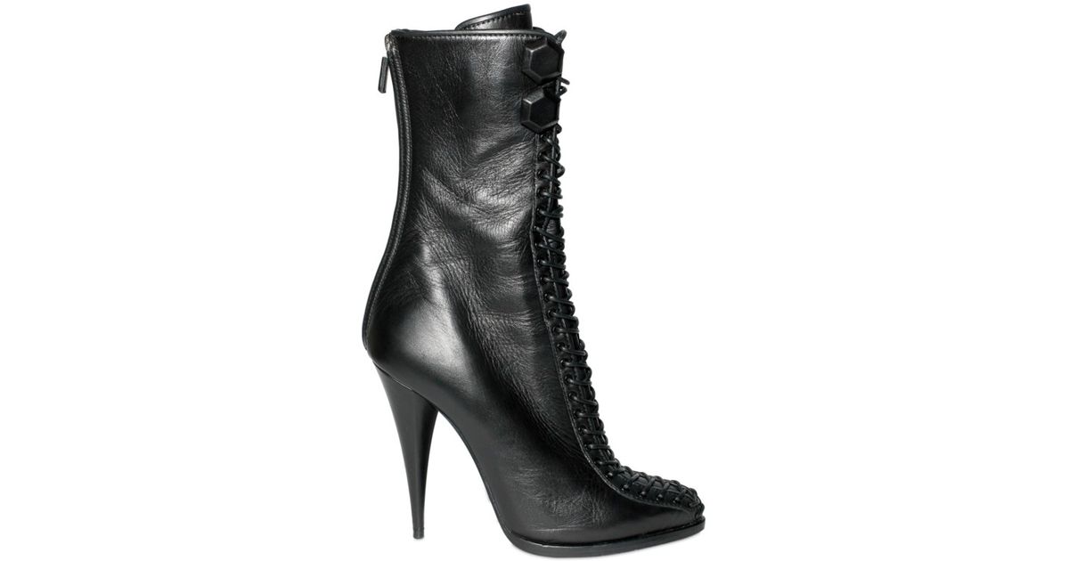 Lyst - Givenchy Lace Up Boots in Black