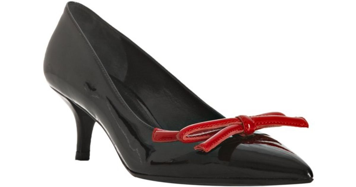 prada kitten heels with bow